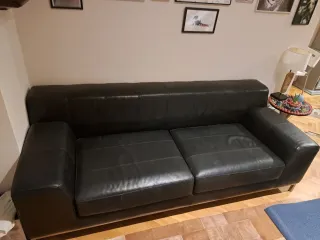 Sofá de Piel Negro Ikea