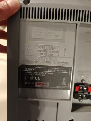 Equipo de música Sony CD/MP3