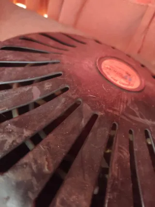 Mesa camilla naranja con cristal+radiador