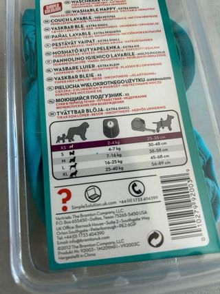 Pañal Lavable x2 Perro Gato Talla XS