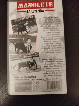 Manolete La Leyenda VHS Documental Español