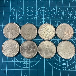Lote monedas 50 centimos Vaticano diferentes años