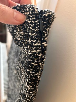 Falda corta tweed Mango