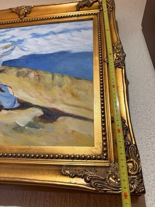 2 Pinturas al óleo de Joaquin Sorolla Marco Dorado