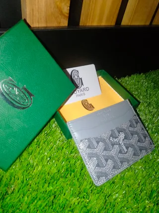 Cartera Goyard Paris Gris y Blanco