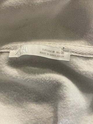 Jersey Zara cuello alto cremallera blanco