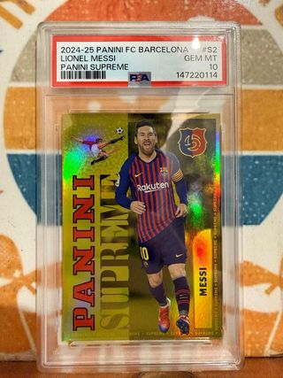 Lionel Messi PSA 10 Panini Supreme FC Barcelona