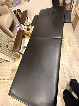 Camilla plegable negra masaje