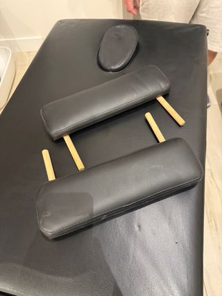 Camilla plegable negra masaje