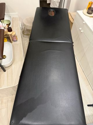 Camilla plegable negra masaje