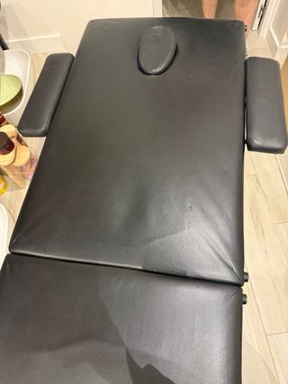 Camilla plegable negra masaje