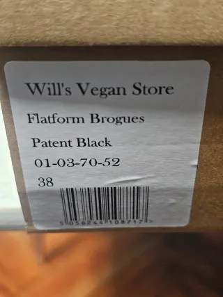 Zapatos Brogues Will's Vegan Store - T38 Nuevos.