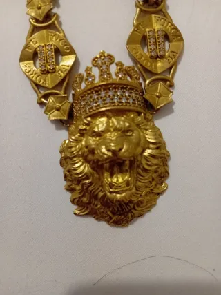 Cadena bañada en oro con colgante 777