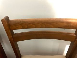 Set 3 sedie in legno con seduta imbottita