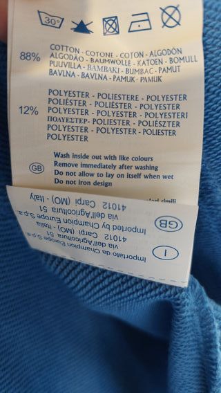 Felpa Champion Uomo Zip Taglia M Blu