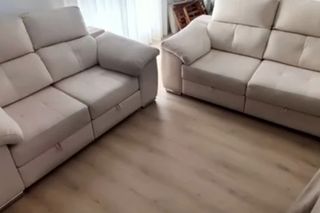 Sofá diseño moderno de 3 y 2 plazas color beige