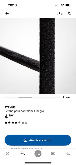 Perchas terciopelo Ikea (pack 10)