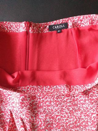 Falda skater Caroll floral roja