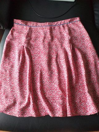 Falda skater Caroll floral roja