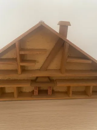 Balda estantería casa madera