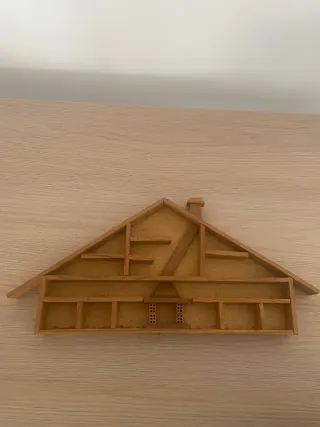 Balda estantería casa madera