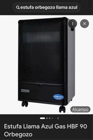 2 Estufas de Gas Orbegozo Llama Azul