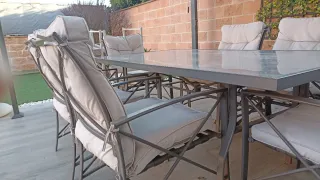 Conjunto Mesa y Sillas Jardín Cristal