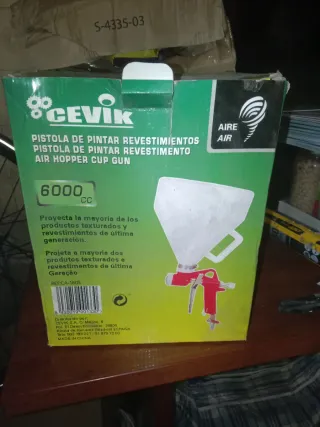 Pistola Pintura Revestimiento CEVIK 6000cc