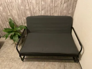 Sofá Cama Negro/Gris