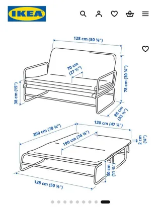 Sofá Cama Negro/Gris