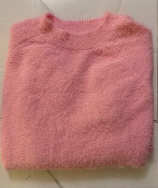 Suéter Rosa Suave Peludo Talla M