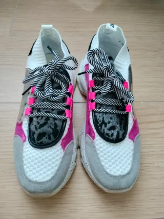 Zapatillas deportivas mujer rosa y blanco