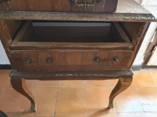 Mesita de noche vintage madera