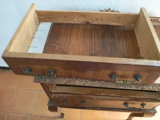 Mesita de noche vintage madera