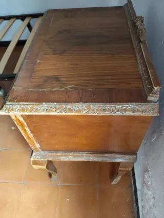 Mesita de noche vintage madera