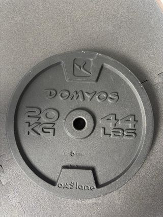 Discos de Pesas DOMYOS 20 kg (44 lbs) x 2