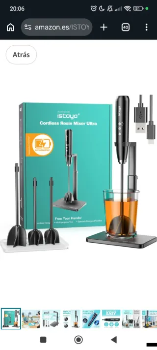 Mezclador resina inalámbrico Istoyo nuevo