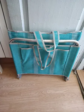 Silla Playa Plegable Metal y Tela