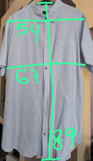 Camisa de lino azul DOC talla 4XL