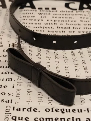 Cinturón de piel negro mujer