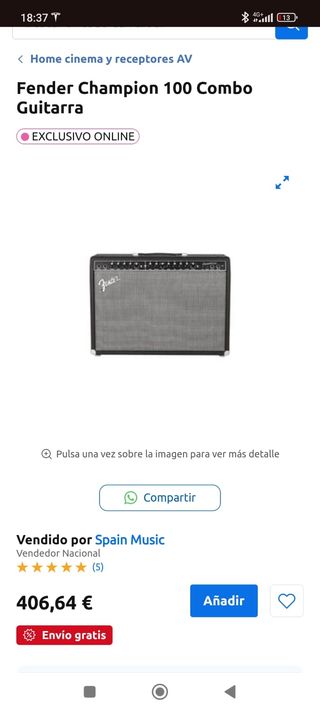 Amplificador Fender Champion 100 + Pedalera