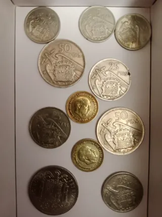 Lote monedas antiguas España Pesetas