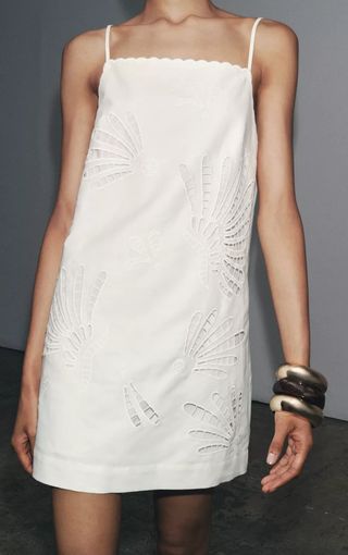 Vestido blanco algodón y lino