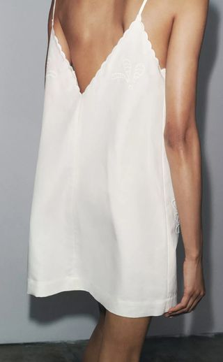 Vestido blanco algodón y lino