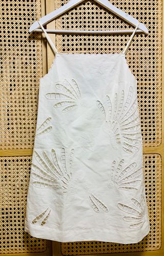 Vestido blanco algodón y lino