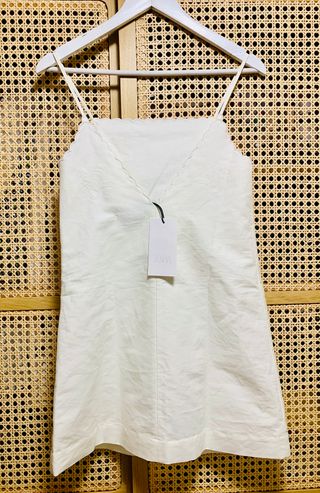 Vestido blanco algodón y lino