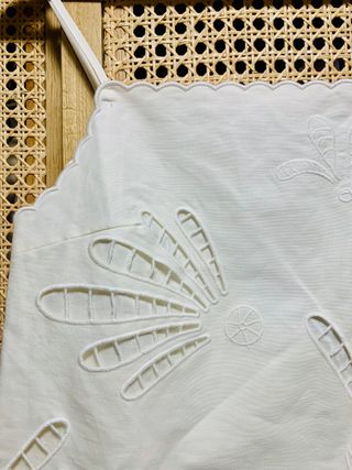 Vestido blanco algodón y lino