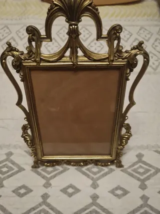 Marco de bronce porta fotos vintage son 2