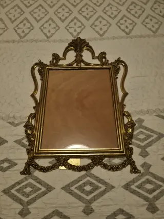 Marco de bronce porta fotos vintage son 2