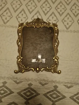 Marco de bronce porta fotos vintage son 2